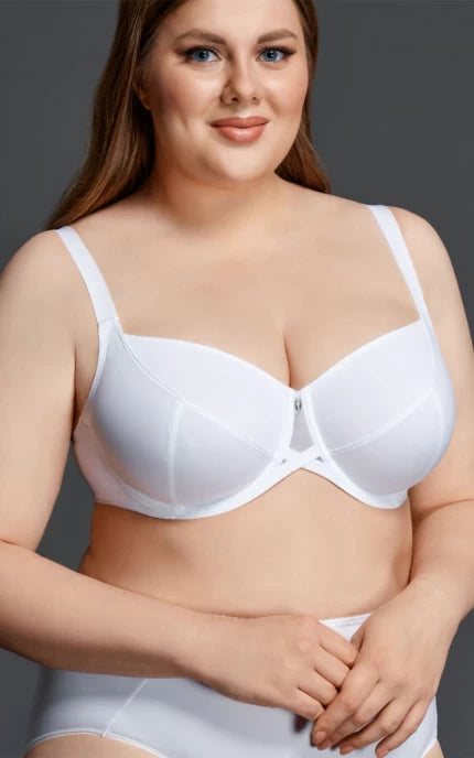 Comfort Bra Soft Cups Comfort-U Full-Figure Spa-Closure - Blue