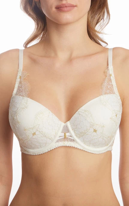 Milavitsa Molded Cup Bra – Smooth T-Shirt Bra in Classic White