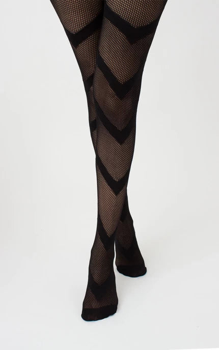 Giulia Fashion Net 40 (Model 7) Tights in Nero (Black)