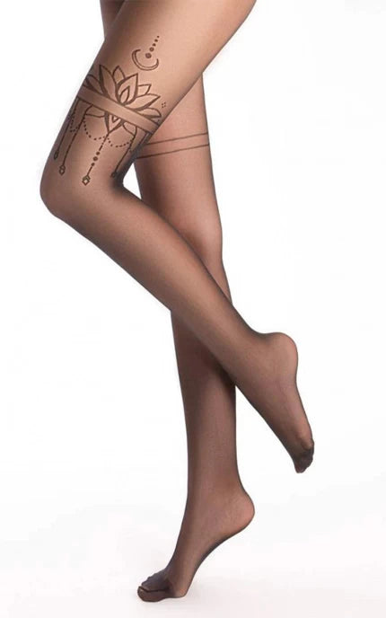 Giulia Fashion Tights INKWELL 20 (3) – Nero | 20 DEN | Fantasy Collection